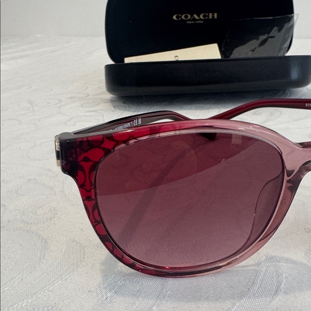 Coach Gradient Red 54 mm Round Sunglasses - Picture 8 of 15